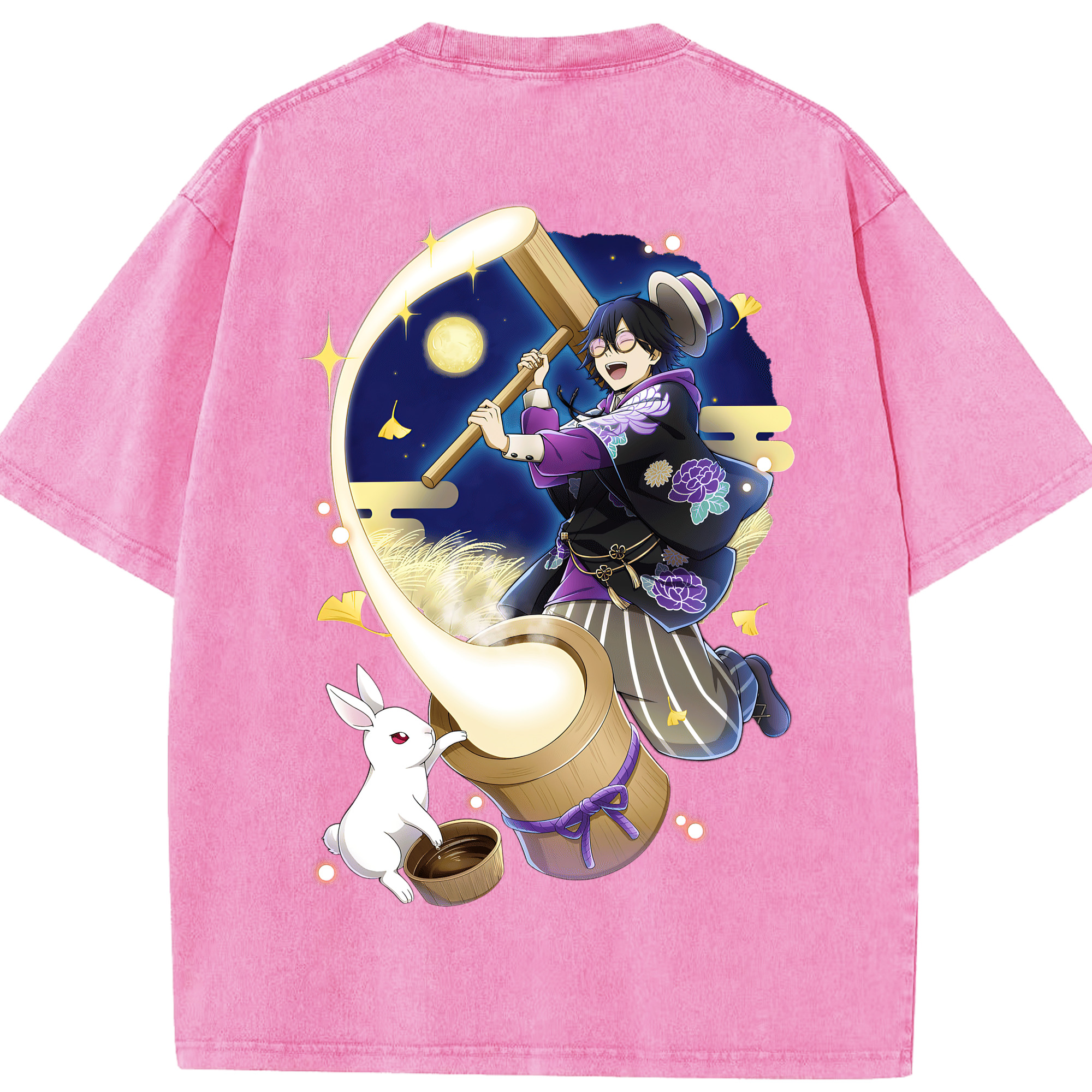 （画像用） 文豪ストレイドッグス Bungo Stray Dogs 綿100% ヴィンテージ風 半袖Tシャツ（背面プリント）